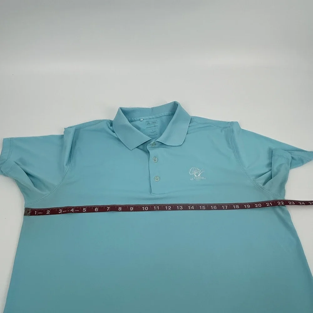 Adidas Golf Polo Shirt Mens Large Light Blue Bethesda Country‎ Club Puremotion